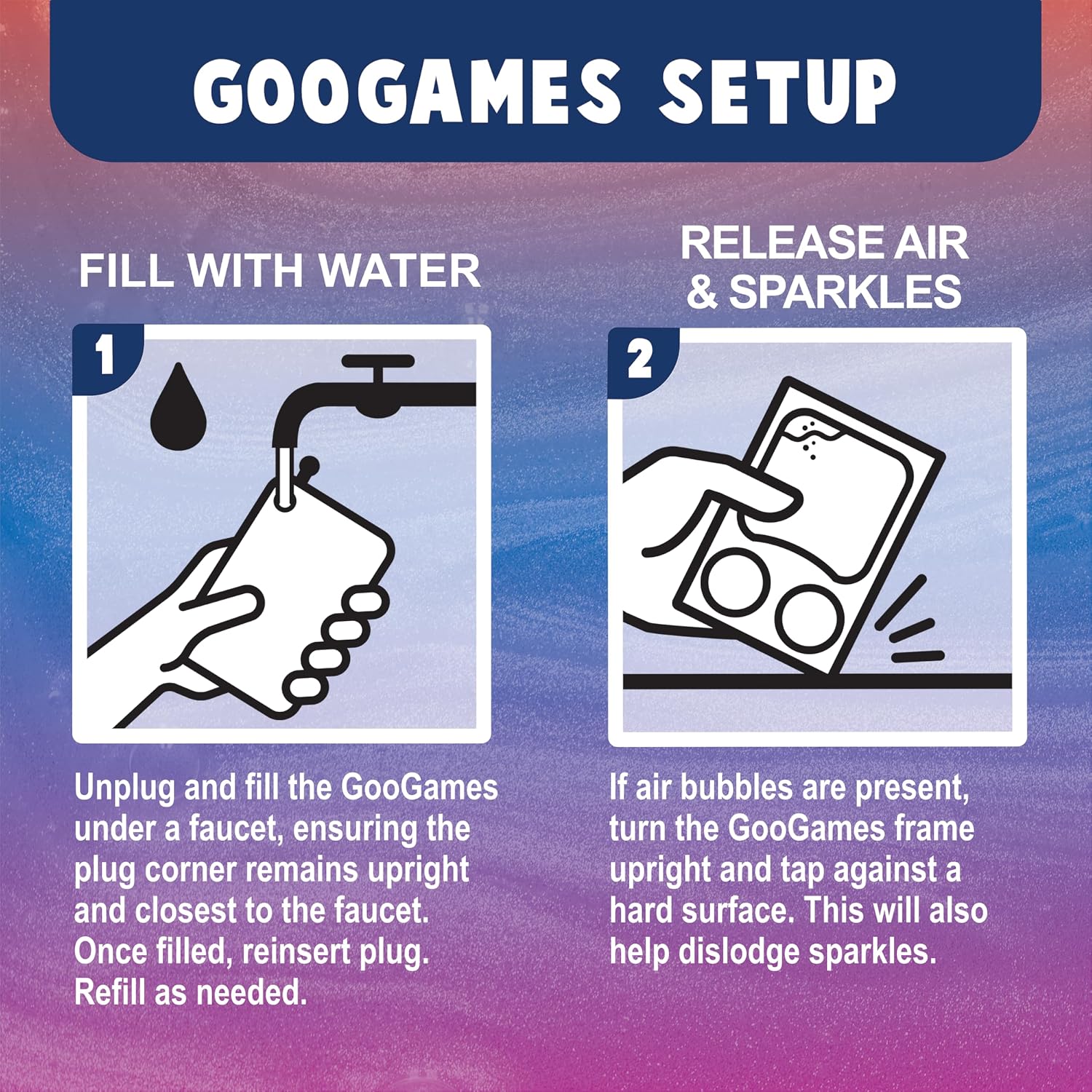 GooGames, Hand-Held Water Games with Floating Treasures, Sensory Fidget Game Adventures, Non-Toxic, No-Mess, Mesmerizing Glitter Fun, 3 Game Cards Included, Refillable, Perfect Travel Toy! (Candies) - Image 5