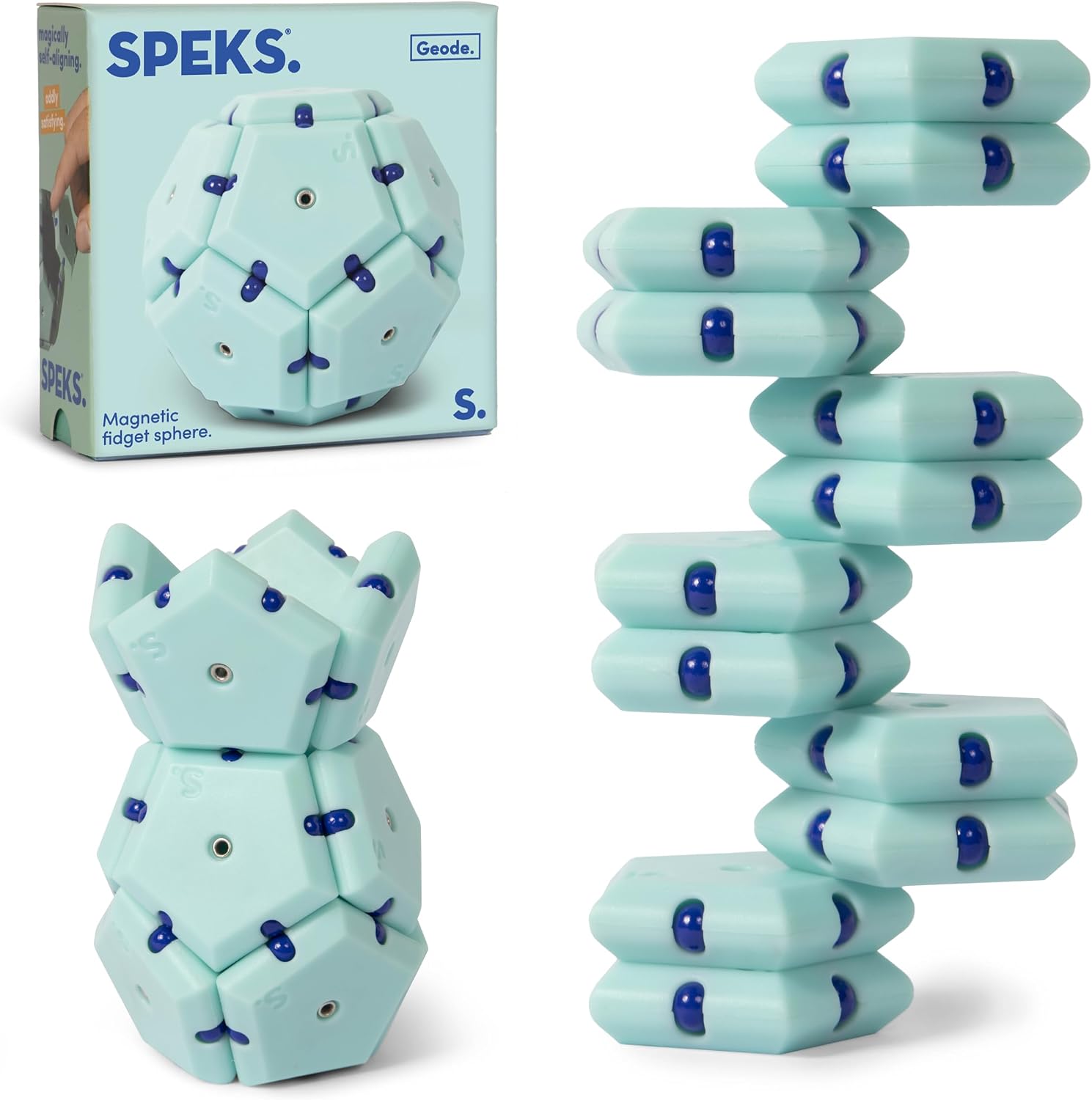 Speks Geode Magnetic Sphere, Sensory Tool for Stress Relief and Focus