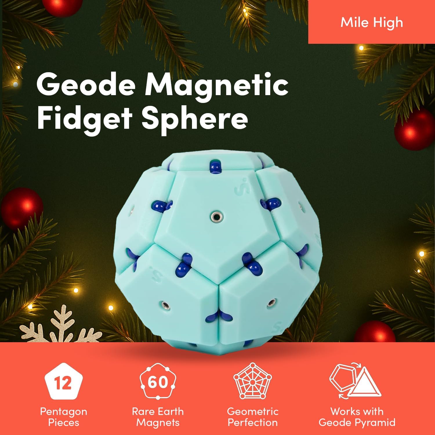 Speks Geode Magnetic Sphere, Sensory Tool for Stress Relief and Focus - Image 2