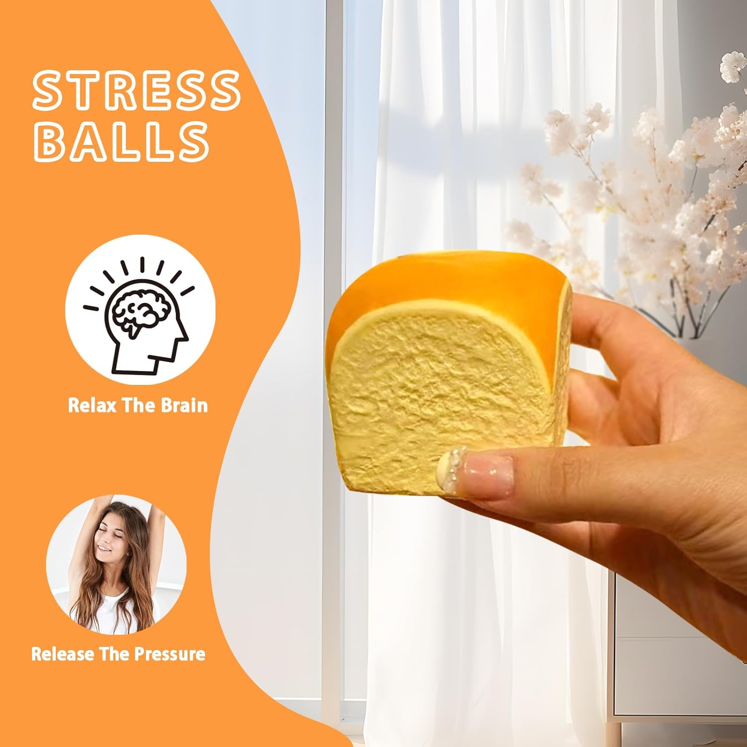 2Pack Slow Rising Squishy,Squishy Toy,Dumpling Stress Balls,Fidget Toy - Image 2